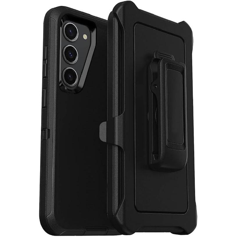 Defender Case Compatible with Samsung Galaxy S23 Ultra Defender Phone Case Screenless, Rugged & Durable, Black