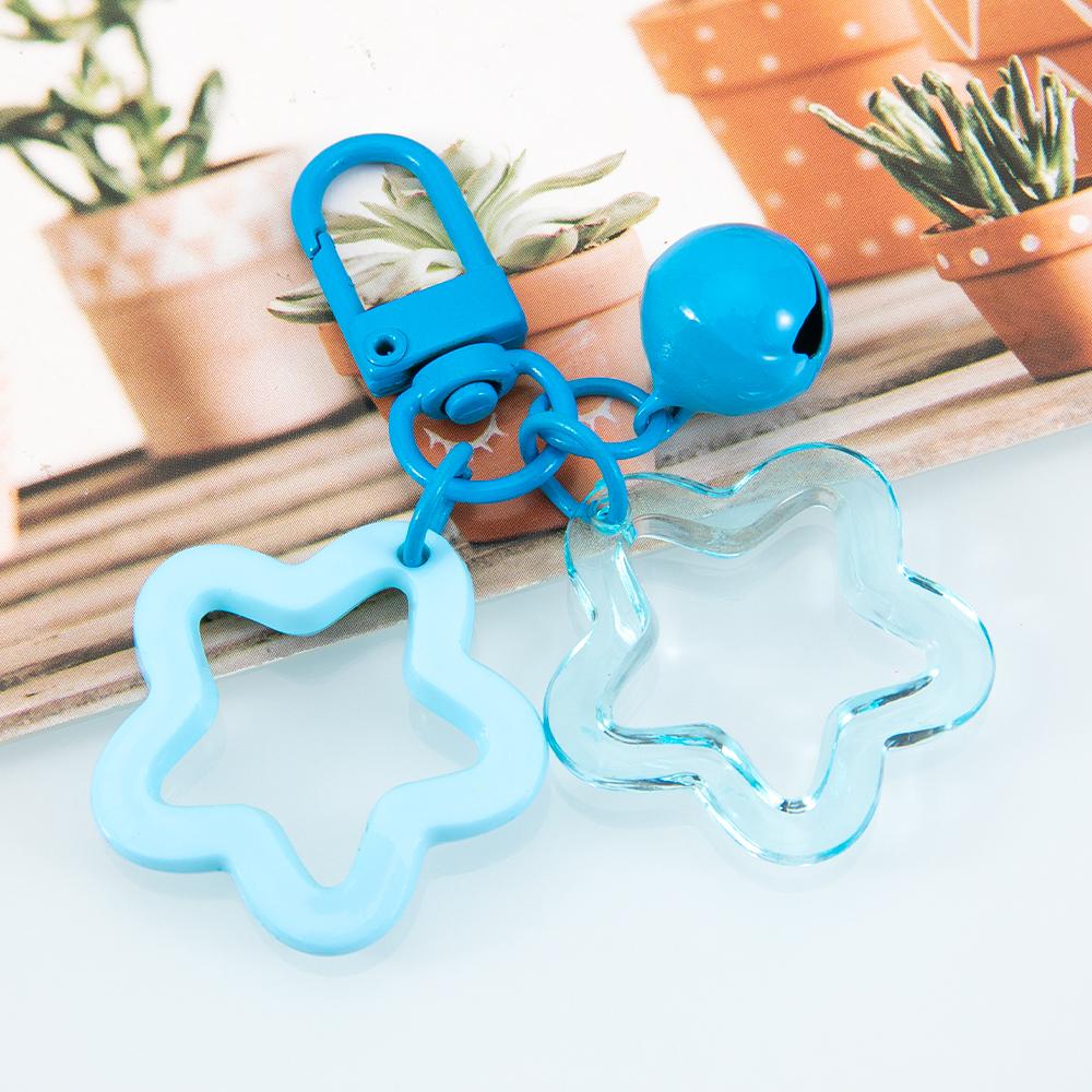 1pc 2pcs Hollow Star Charm Bag Phone Strap Pendant Colorful Acrylic Beads Keychain Accessories Cellphone Lanyard Keyring Jewelry