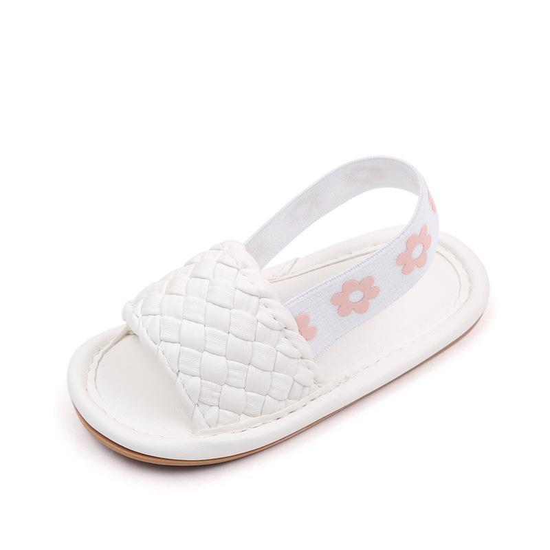Baby Girls Sandals Ruffle Bowknot Premium Soft Sole Anti-Slip Open Toe Breathable Summer Outdoor First Walker Shoes Baby Sandals