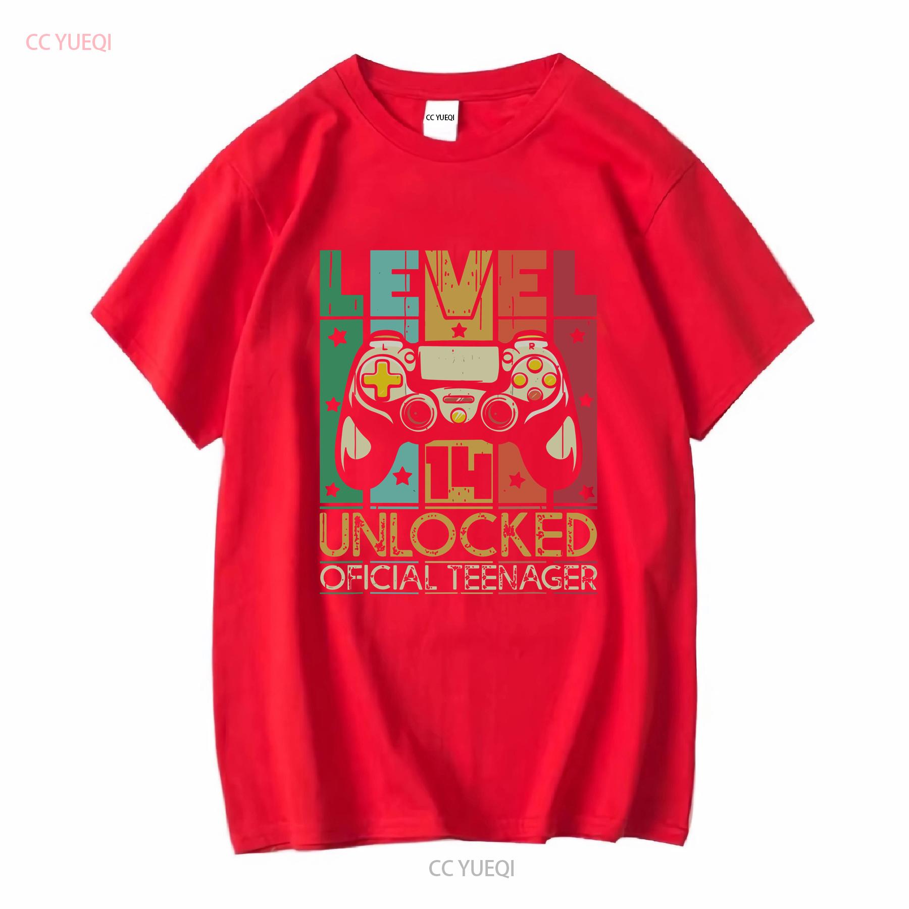 14Th Birthday Level 14 Unlocked T Shirt long or short sleeves vintage Washed Versatile Comfortable Breathable Slightly Soft S