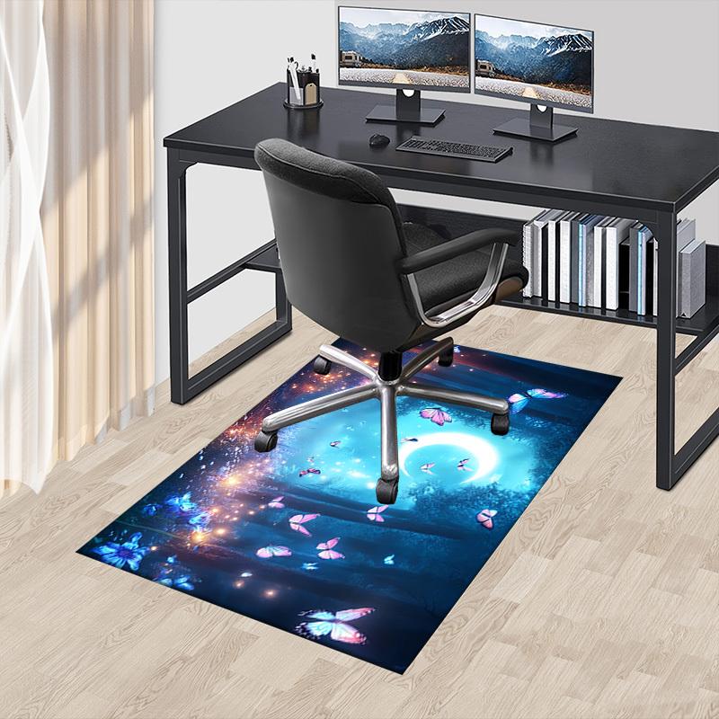 

forest moonlight Crystal Velvet chair mat Area Rug - Non-Slip, Floor Mat, Office Desk Chair Rugs, Bedroom Decor.Christmas Gift-1106147 60cm by 90cm