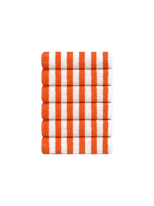 

TETO 6P Striped Orange Supima Towel 230g 230g orange