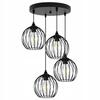 BLACK WIRE HANGING LAMP LOFT LED CHANDELIER