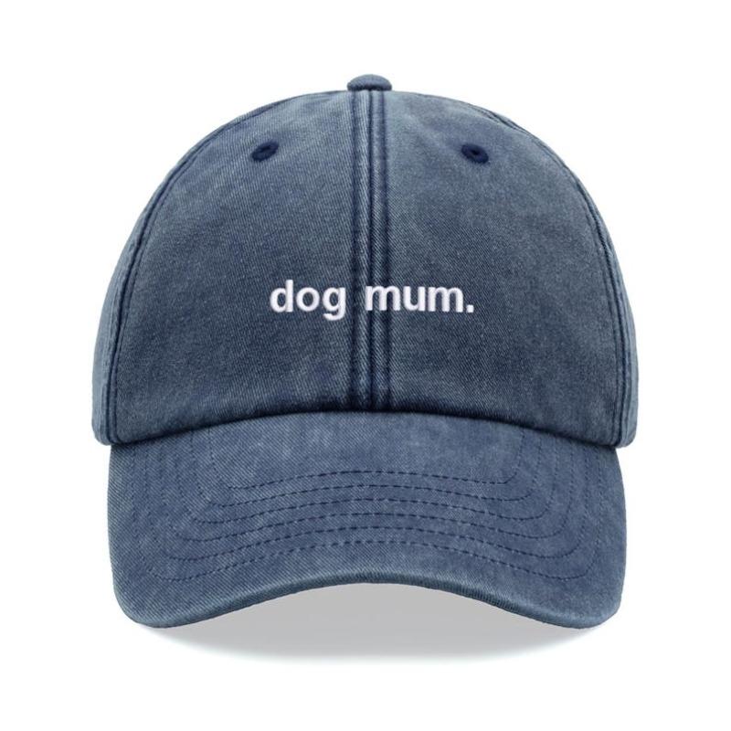 1pc "dog Mum. " Vintage Washed Baseball Caps,Unisex Dad Hat Low Profile Adjustable Suitable for Outdoor Sports Holiady Party