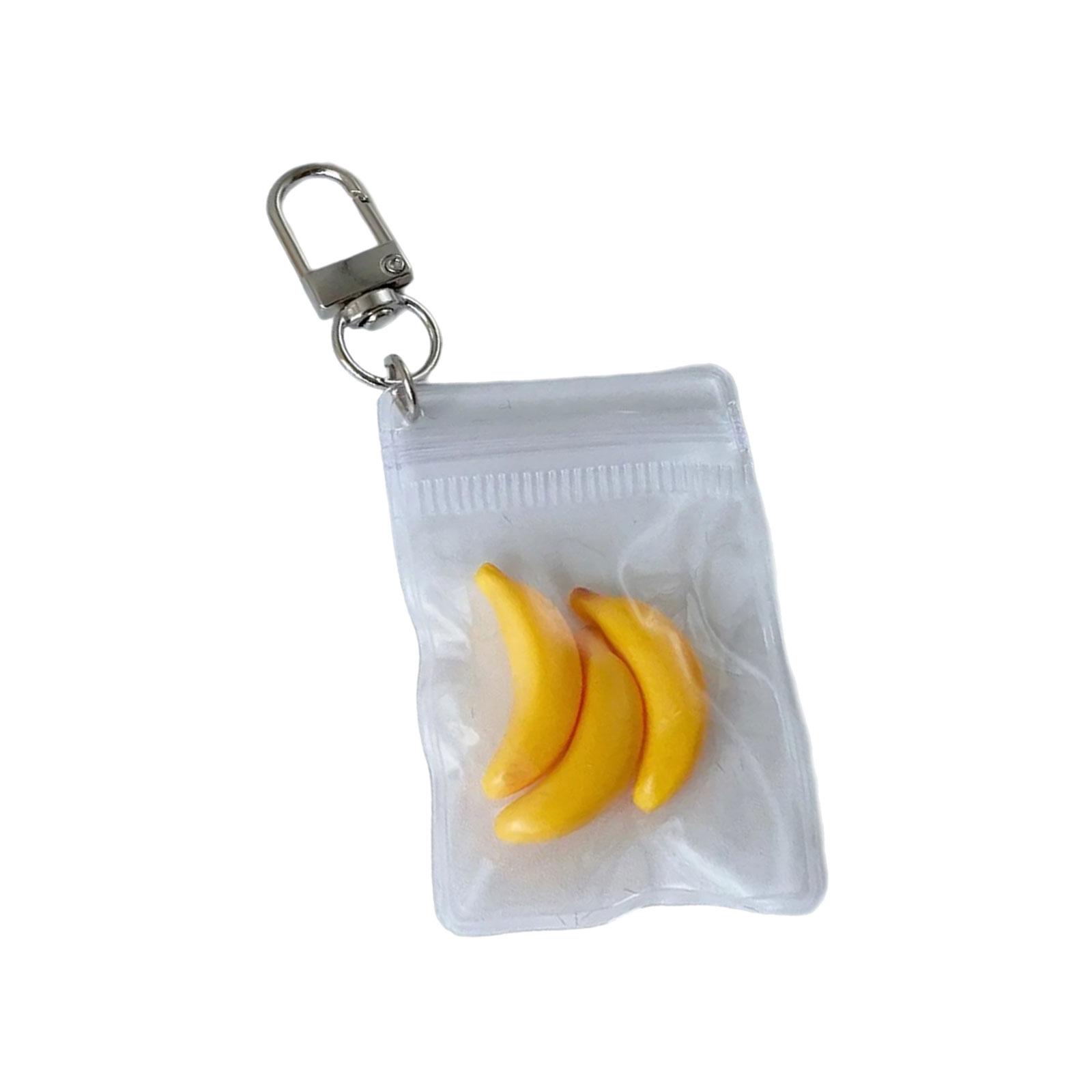 

Stylish Banana Keychain Kawaii Fruit Design Durable Alloy Charm For Girls Women Fashion Accessories 1