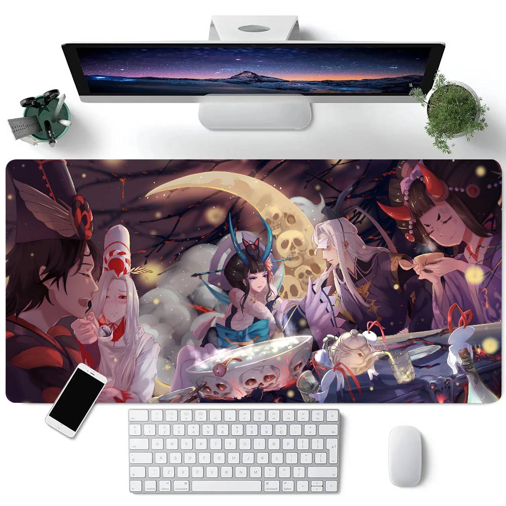 

Game Onmyoji Mouse Pad Large Gaming Keyboard Mat LockEdge Rubber Computer Office Accessories LE600x300x2mm