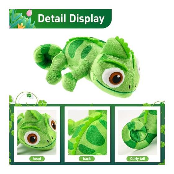 Chameleon Plush Toy Lizard Stuffed Animal Magnetic Toy Girls Kids Shoulder Wear Clothing Accessory Magnet