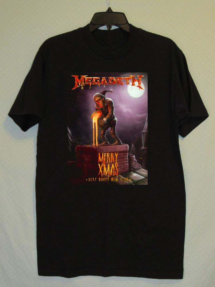 Merry Xmas Very Happy New year Megadeth Band Shirt Unisex Concert S-5XL AR697 Unisex T-Shirt L