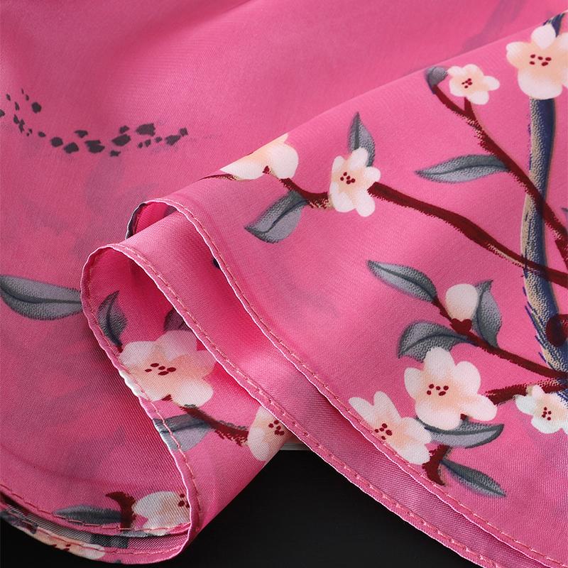 70*70cm Silk Feeling Brand Design Scarf Women Print Shawl Wrap Headkerchief Hijab Female Hair Hand Wrist Bandana Neck Tie