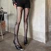 Womens Trendy Hollowout Fishnet Leggings Stretchy Waist Soft Sheer Pantyhose Snake Print Tights For Fashionable Outfit