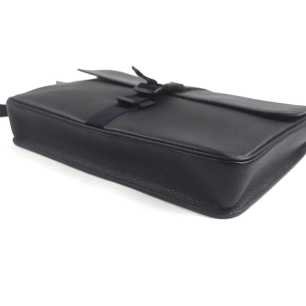 Gucci Clutch Bag Flap-type Business Case Black Leather Mens 816755 Used