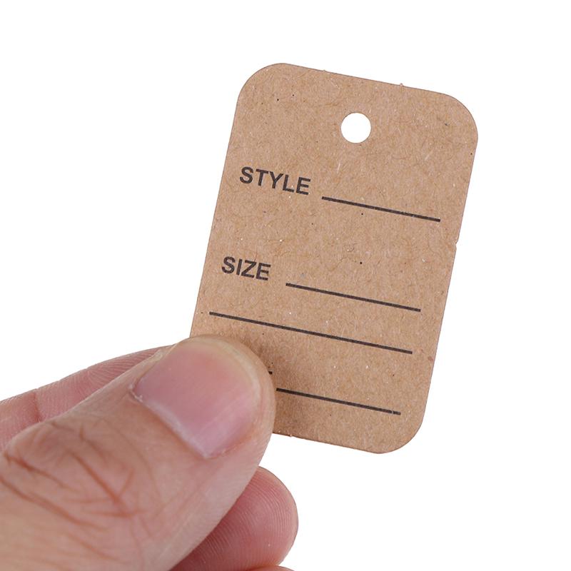 100Pcs Merchandise Display Price Tags Wedding Label Price Tags With String 20M