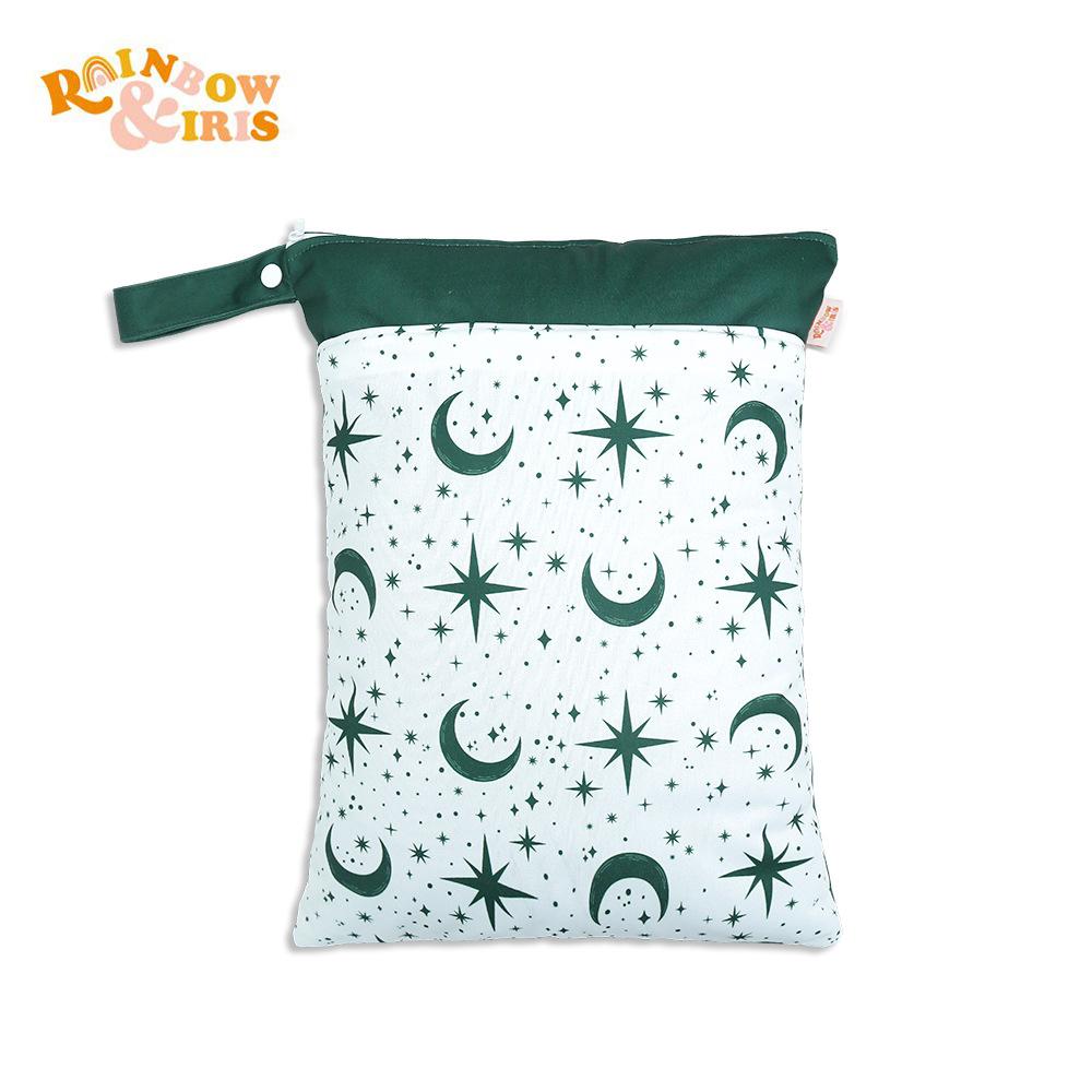 Waterproof Reusable Cloth Bag with Zipper Pocket and Handle - Fashionable Sun Burst Design, Suitable for Beaches, Swimming Pools, Gyms, Yoga