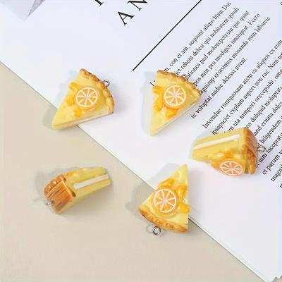 Orange Cake DIY Earrings Pendants Resin Jewelry Discovery Kit Craft Decoration Supplies