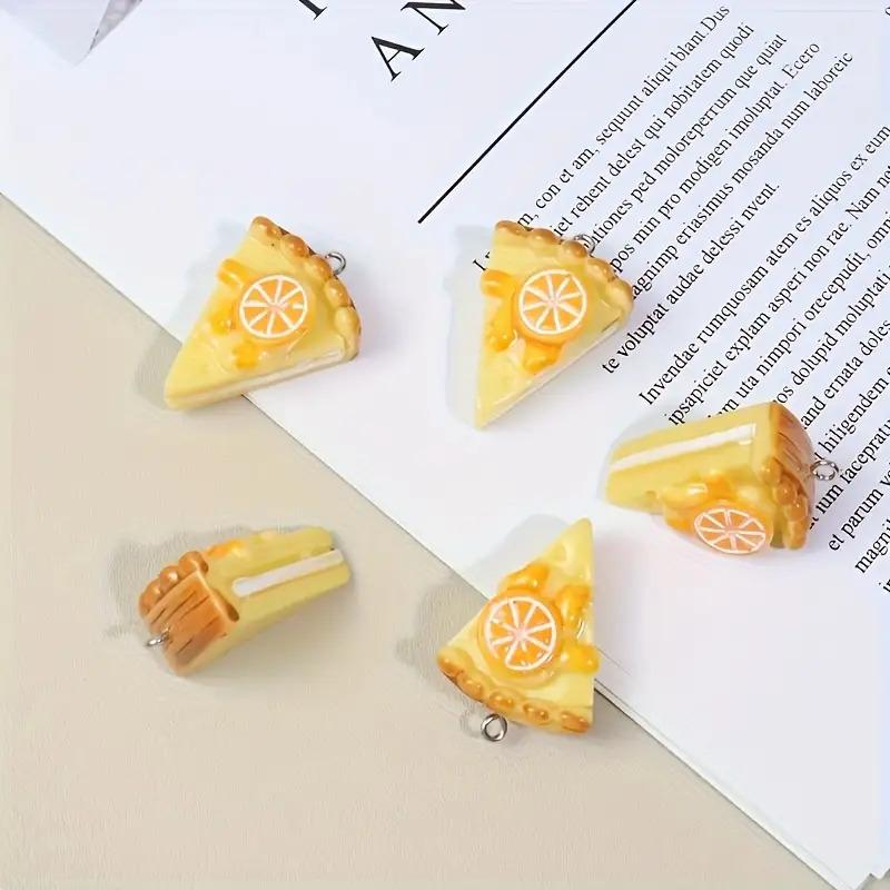 

Orange Cake DIY Earrings Pendants Resin Jewelry Discovery Kit Craft Decoration Supplies 10pcs жовтий