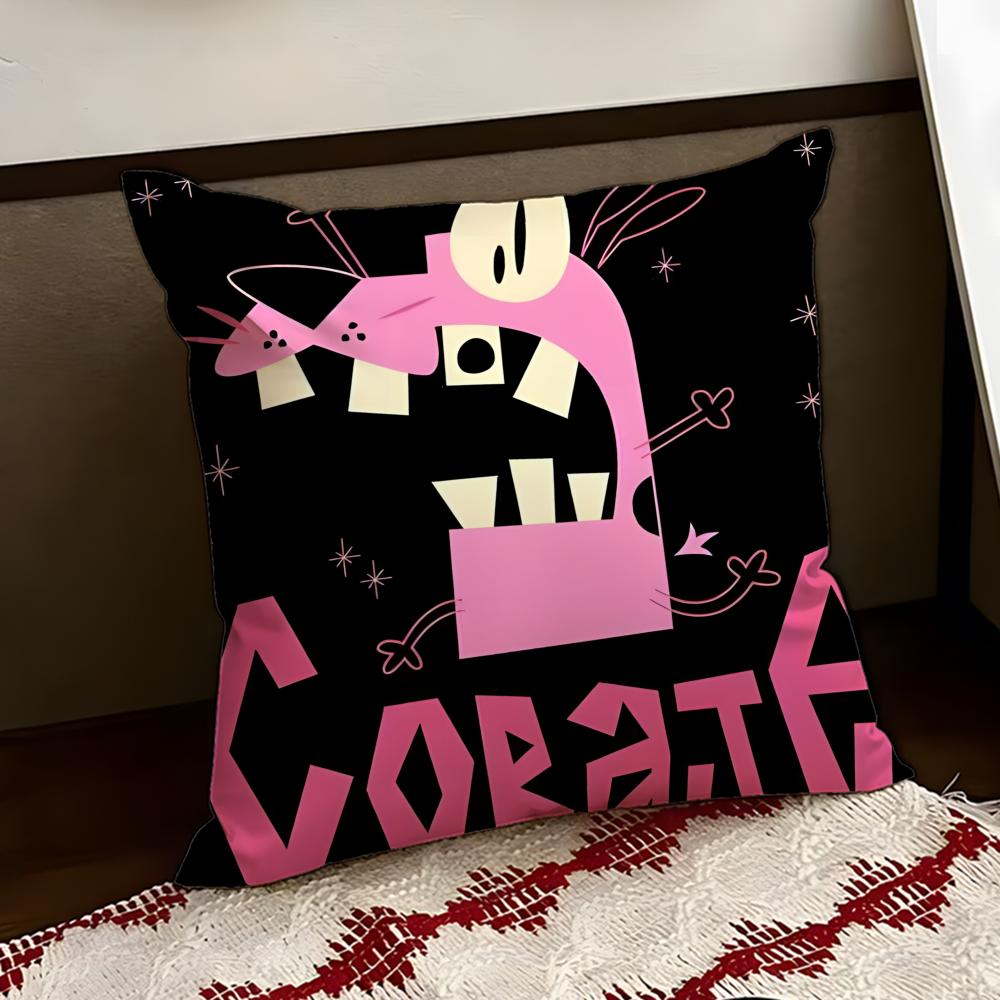 CCourage the CCowardly Dog Cushion Cover Reversible Soft Durable Pillow Cover Home Car MultiScene Use for Daily Comfort