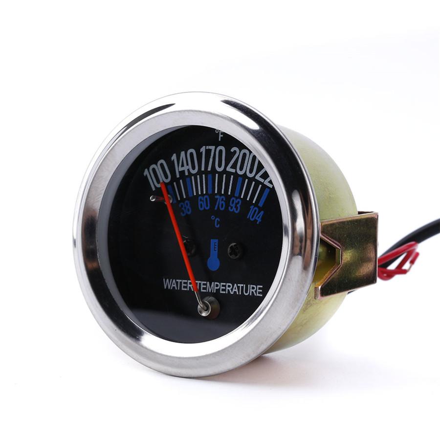 52MM 2" 12V Mașină Lentilă Clară Mecanic Indicator Temperatură Apă Metru Senzor Lumină