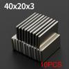 40x20x3mm Krachtige Neodymium Magneet N35 NdfeB Permanente Magnetische magneten Blok Super Sterke Koelkastmagneten DIY