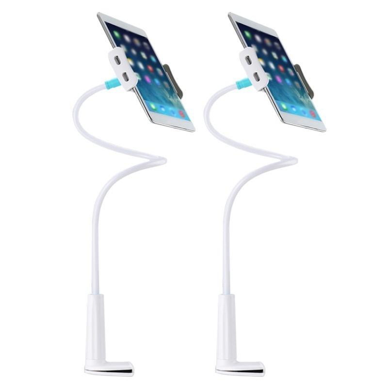 Tablet Long Arm Stand Car Desktop Bed Clamp Holder For iPad iPhone Mini Tablet