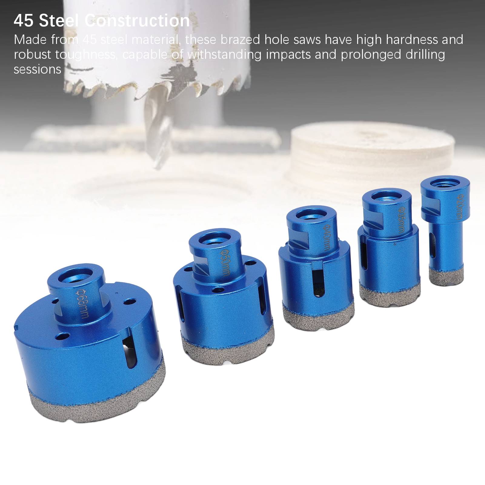 

5 ШТ M14 Паяные Сверла Набор Алмазных Коронок для Плитки Гранита Мрамора Камня 20мм 35мм 40мм 50мм