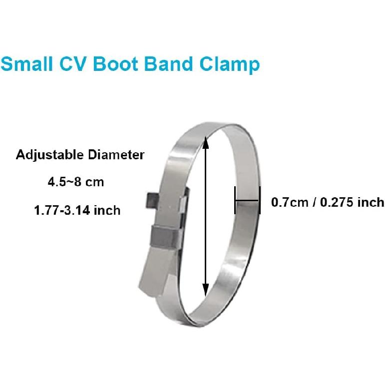 Drive Shaft CV Boot Band Clamps - Axle Boot Clamps Universal Adjustable Stainless Steel CV Boot Clamp For CV Boots & Joints 24Pcs(12Pcs Large+ 12Pcs