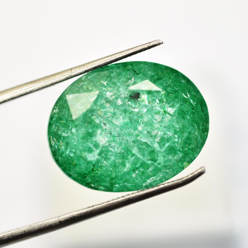 19x15mm CERTIFIED Oval Shape NATURAL Green Emerald Loose Gemstone FREE Delivery