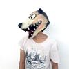 Halloween mask, high-quality latex wolf mask with protruding tongue Full set of wolf headgear Horror devil props