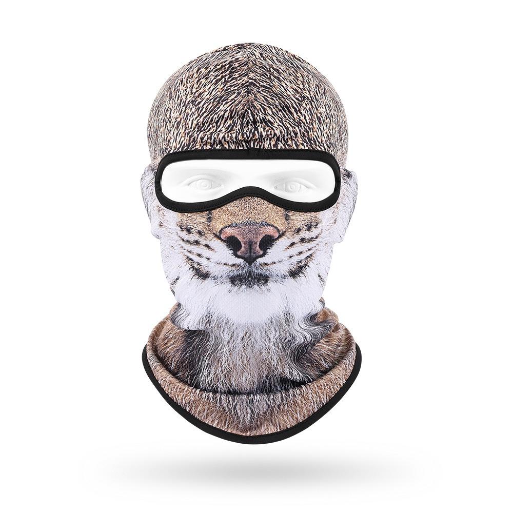 Sweat Wicking Face Mask Breathable Head Cover Animal Print Neck Gaiter Hiking