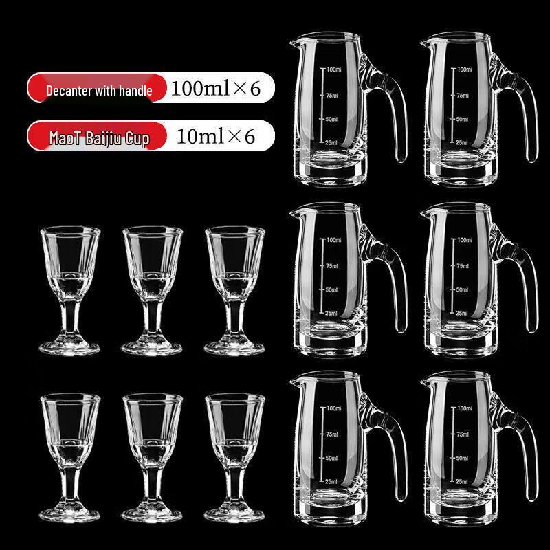 Sichun Premium Glass Liquor Decanter and Shot Glass Set