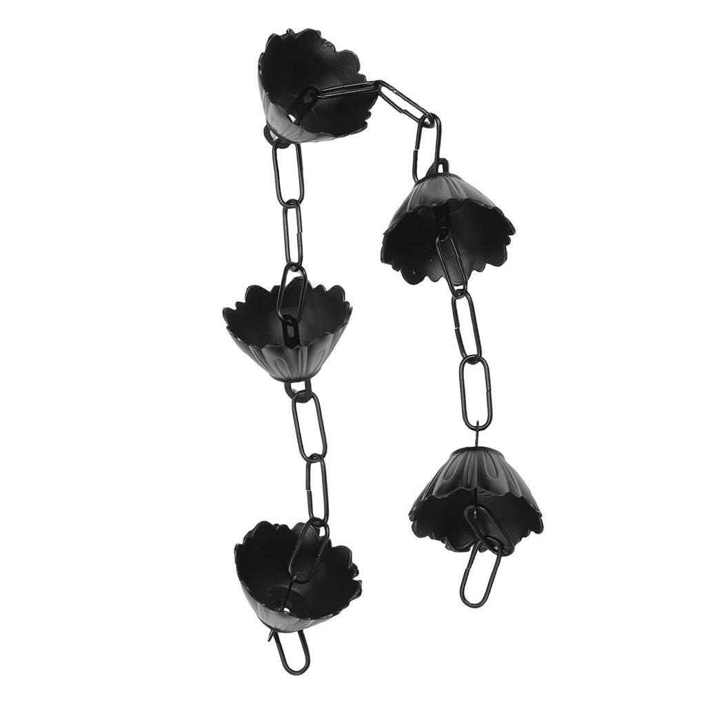 Rain Chain 37.4in Aluminum Alloy Flower Rain Catcher Chain for Downspout Patio Decoration