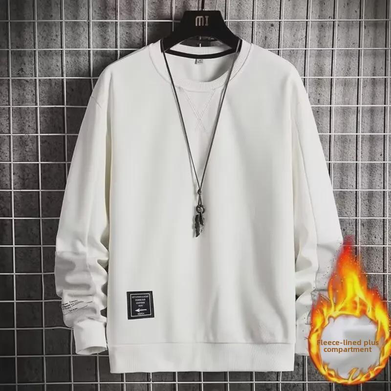 Men's Trendy Round Neck Sweatshirt - Loose Fit, Long-Sleeve, Ideal for Spring & Autumn, Versatile Style.