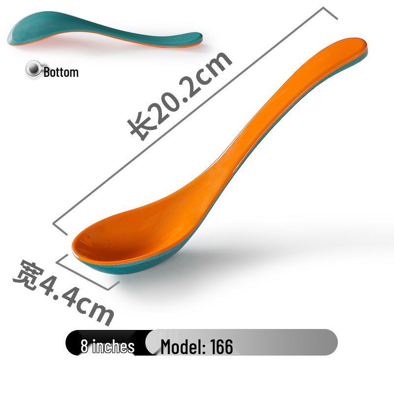 Xiangyuanmei Colorful Melamine Soup Spoon - Restaurant & Hotel Stirring Spoon, Imitation Porcelain, Plastic, for Hot Pot