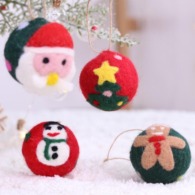 Felt Snowman and Santa DIY Christmas Tree Pendant Decorations