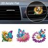 Flowers Animal 4pc/Sets DIY Diamond Car Air Freshener for Adults Beginners Paint Craft Supplies Car Air Conditioning Outlet Clip