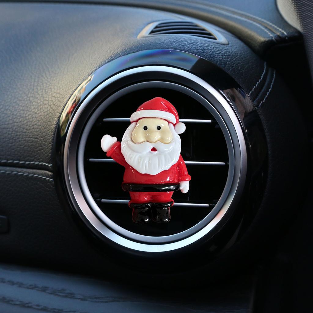 Medium-sized New Santa Claus Christmas Tree Reindeer Snowman Car Perfume Decoration Clip Car Air Conditioner Air Outlet