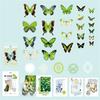 Colorful Butterfly Label Glowing Sticker Craft Materials Suitable for Classroom Decorations Party Favors Craft Set