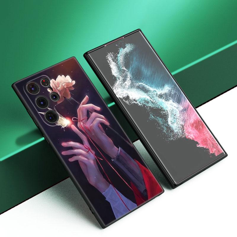 

Небесный официальный Blessing черный силиконовый чехол для телефона Samsung Galaxy S23 S21 S20 FE S24 S22 Ultra S10E S10 S9 S8 Plus Samsung S24 Plus