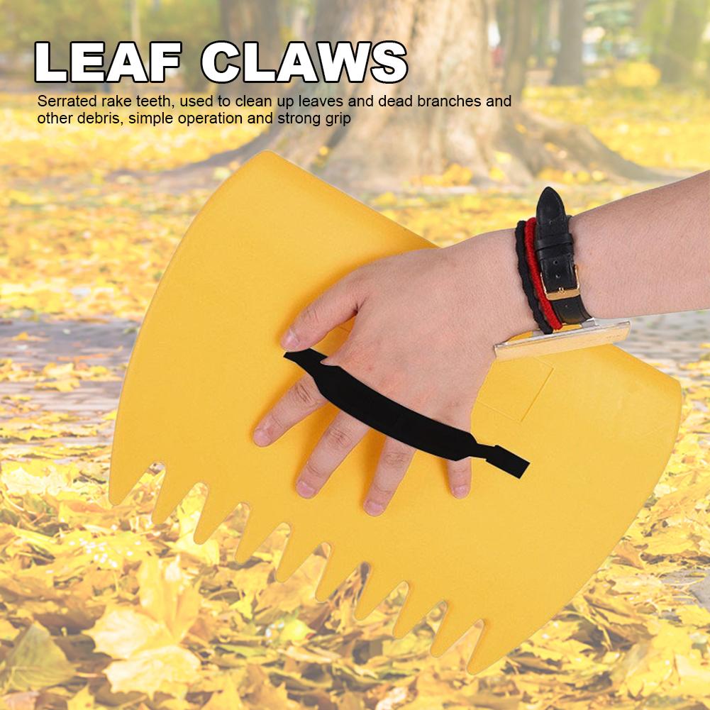 Leaf Grabbers Comfortable Handheld Leaf Rake Serrated Outdoor Leaf Trap for Picking Up Leaves Grass for Clippings Shrubs Garbage