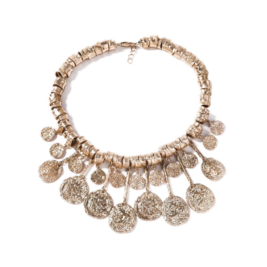 Retro trend niche creative design sense irregular geometric fringe pendant alloy women's necklace