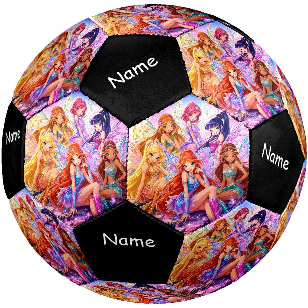 Custom Name Winx Club Theme Size 5 Soccer Ball, Suitable for Both Indoor and Outdoor Matches, a Gift Suitable for Everyone.
