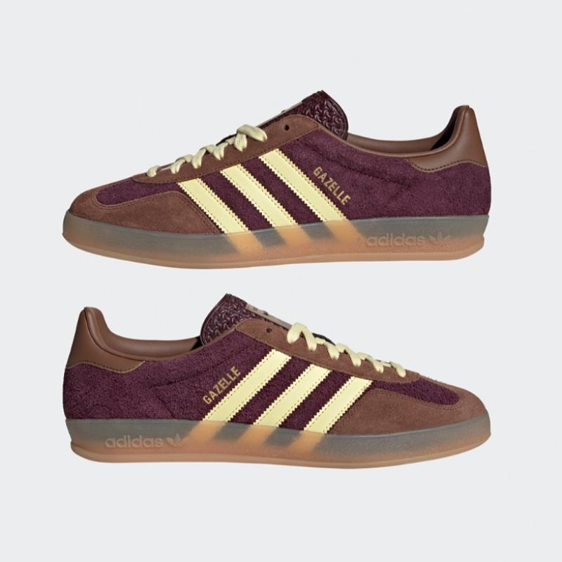 Adidas Gazelle Indoor   Maroon  Yellow Ji0324