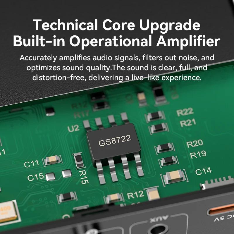 Receptor de Audio Bluetooth 6.0 3.5mm AUX RCA USB 6.5MM Micrófono Adaptador Inalámbrico de Música USB Unidad U HIFI Música sin Pérdida para TV PC