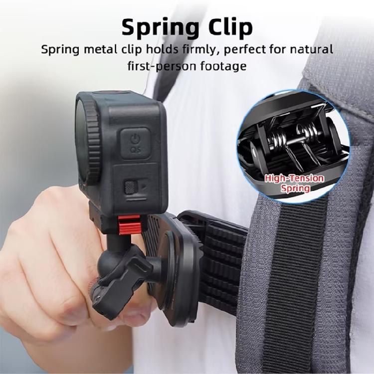 Magnetic Action Camera Bag Mount with Textured Grip, Adjustable Camera Holder for Hiking Updates, Cycling Video, Travel Use, and Daily Recording