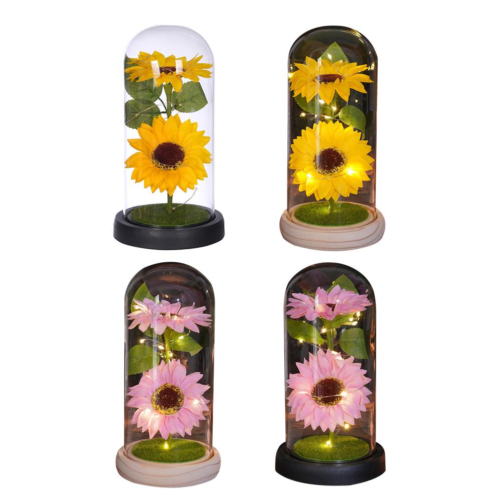 Artificial Flowers Colorful Sun Flower Gift Light Up Sun Flower Wedding Decoration