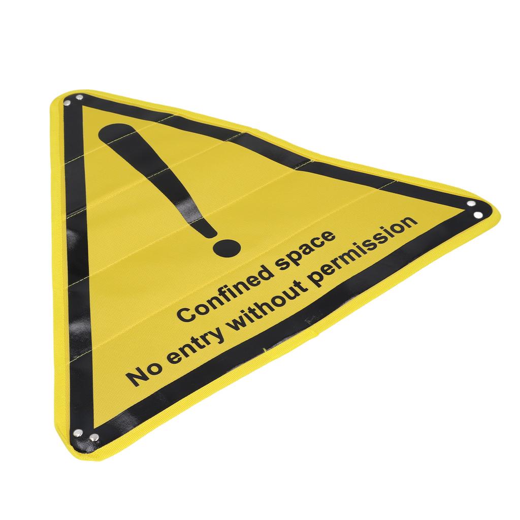 Lock Out Warning Sign Polyester Triangle Isolation Lock Warning Sign for Dangerous Places