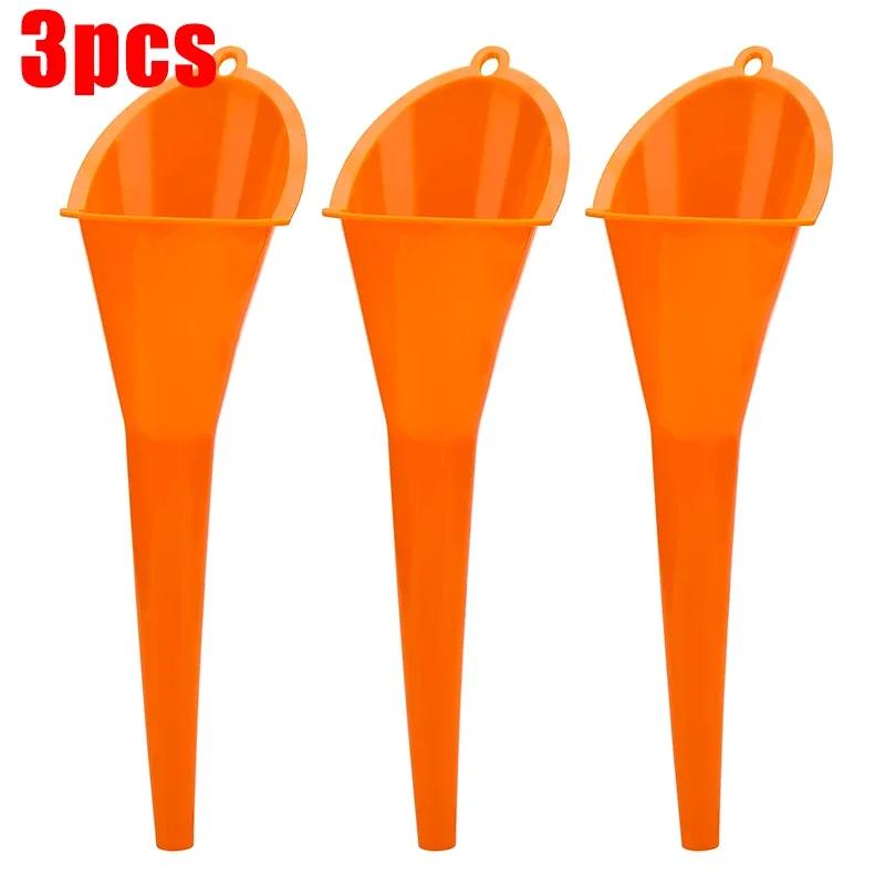 Car Long Stem Funnel Gasoline Oil Fuel Filling Tools Anti-splash Plastic Oil Funnel Motorcycle Refueling Auto Accessories Tools