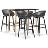 VidaXL 5-piece Bar Set Pub Furniture Counter Set Bistro Table and Chairs Home Bar Furniture 3057461