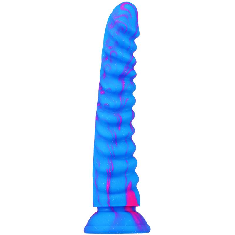Dragon Scale Mixed Color Mini Simulation Penis Double Layer Liquid Silicone Giant Super Thick Female Sex Toys