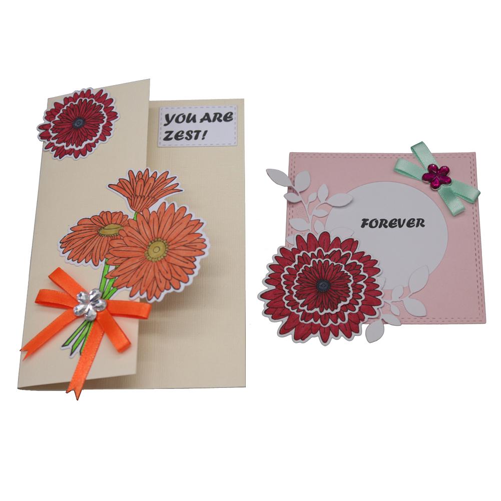 Flower Bouquet Border Metal Silvery Stencil Embossing Cutting Dies For Diy Scrapbooking Paper Album Cards Making