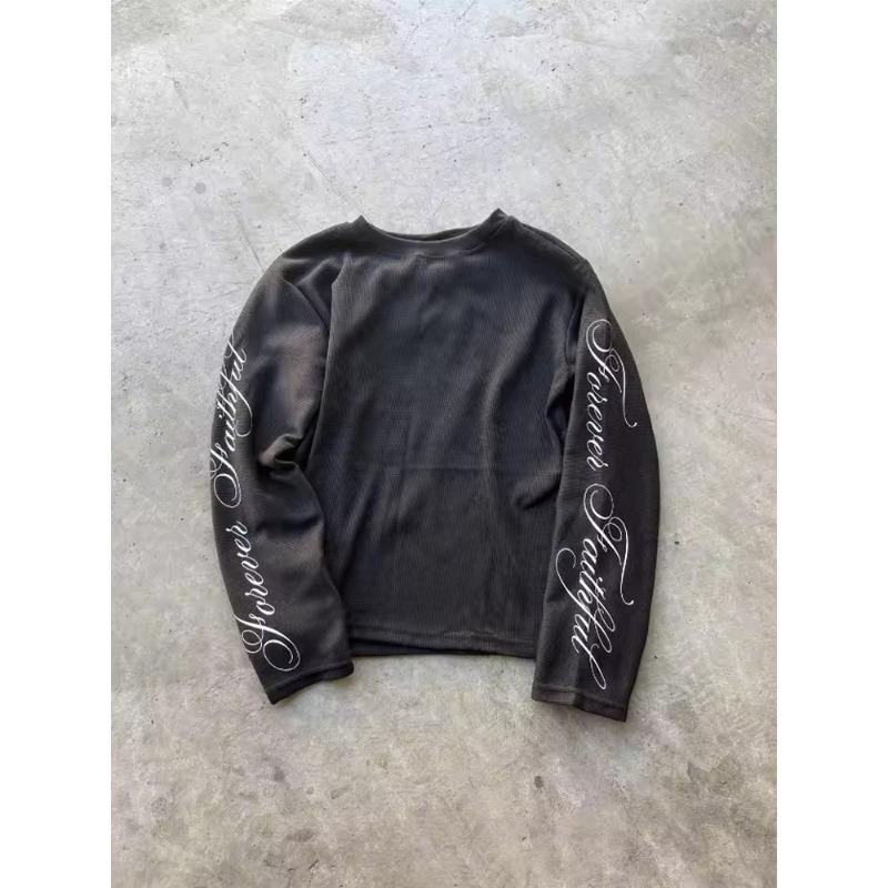 Autumn and Winter New Y2K Korean Men's and Women's Same Style Long Sleeve Simple Daily Versatile Long Sleeve